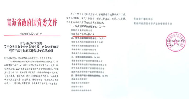 省物产集团荣获省国资委2024年度财务预算报表工作先进单位